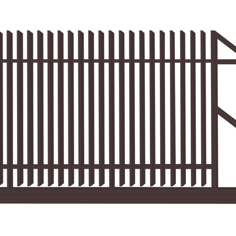 Polbram Brama przesuwna Negros 4x1,5 m prawa brązowa