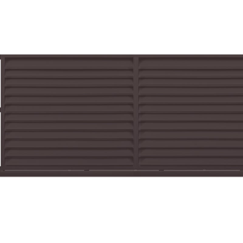 Polbram Brama przesuwna Kreta 5x1,5 m lewa brązowa