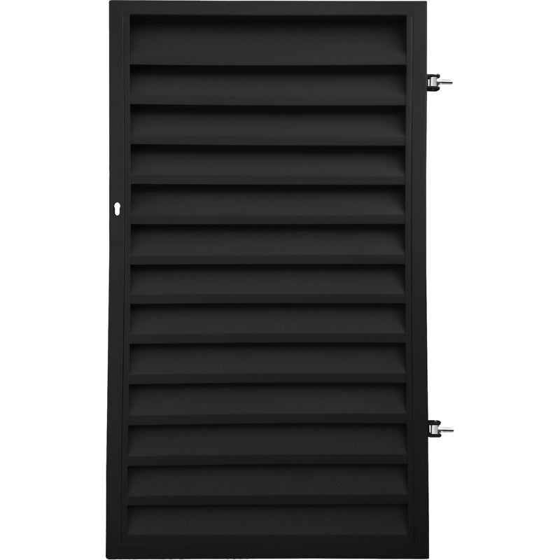 Furtka Kreta 90x150 cm prawa z elektrozaczepem czarna Polbram