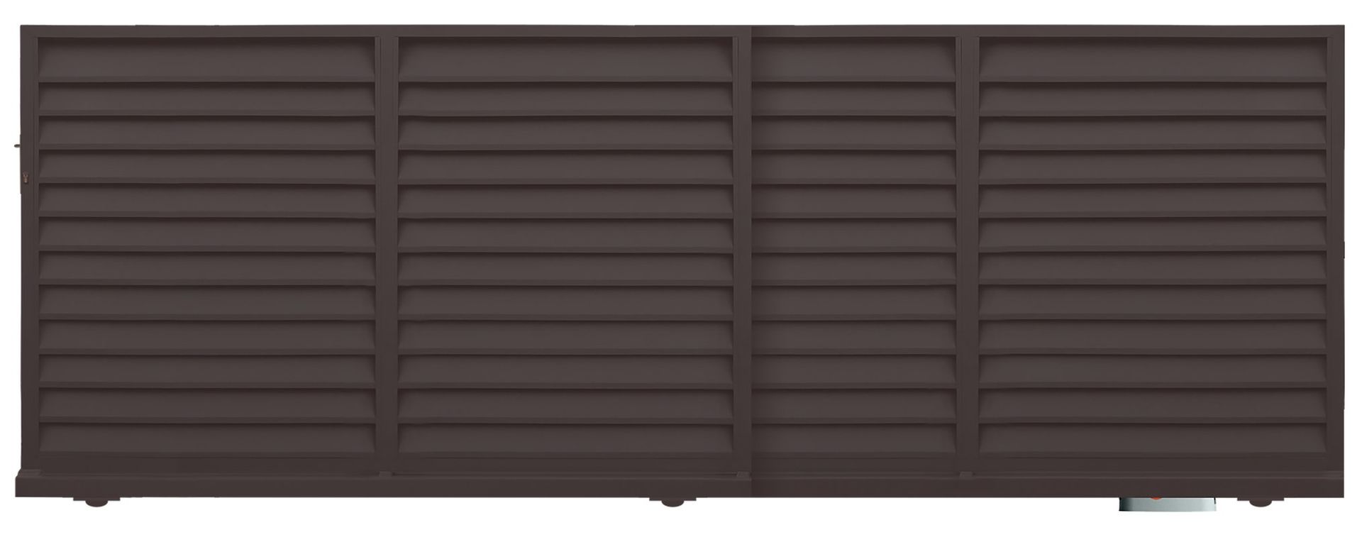 Polbram Brama przesuwna teleskopowa Kreta 4x1,5 m prawa automat brązowa