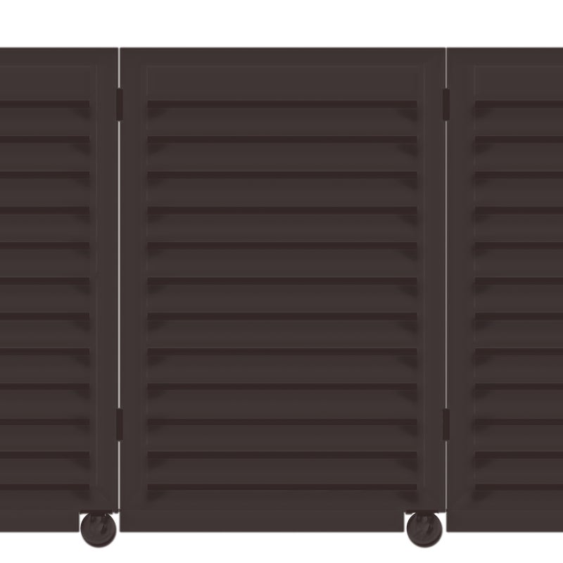 Polbram Brama przesuwna narożna Kreta 4x1,5 m prawa brązowa automat