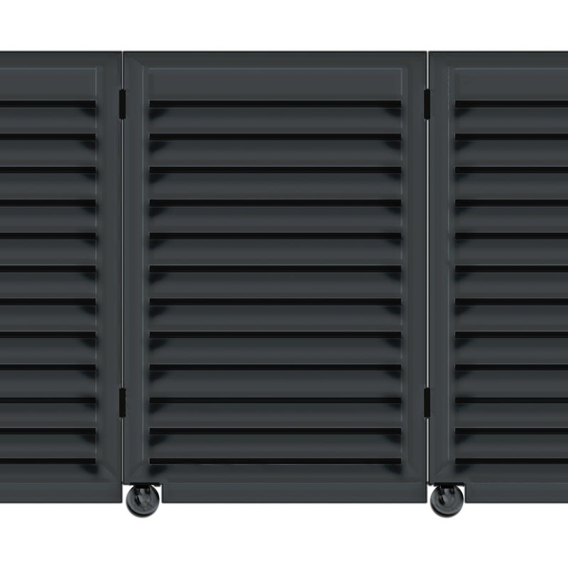 Polbram Brama przesuwna narożna Kreta 4x1,5 m lewa automat czarna