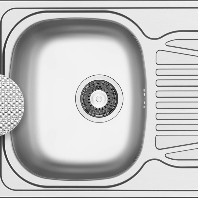 Zlewozmywak stalowy jednokomorowy z ociekaczem Sparta 62 Pyramis