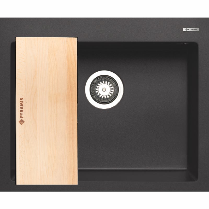 Zlewozmywak konglomeratowy jednokomorowy Istros 60 z deską Pyramis
