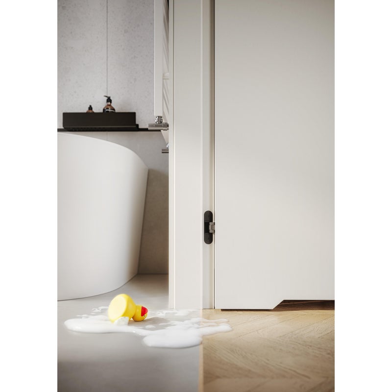 Ościeżnica regulowana kompletna bezprzylgowa wodoodporna Hydro Protect biała 90 prawa zakres 335-375 mm