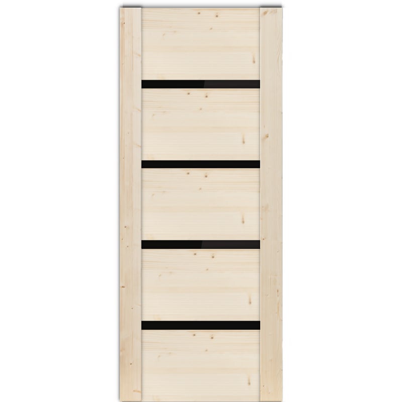 Drzwi przesuwne 90 pokojowe Skogen Nero świerk surowy