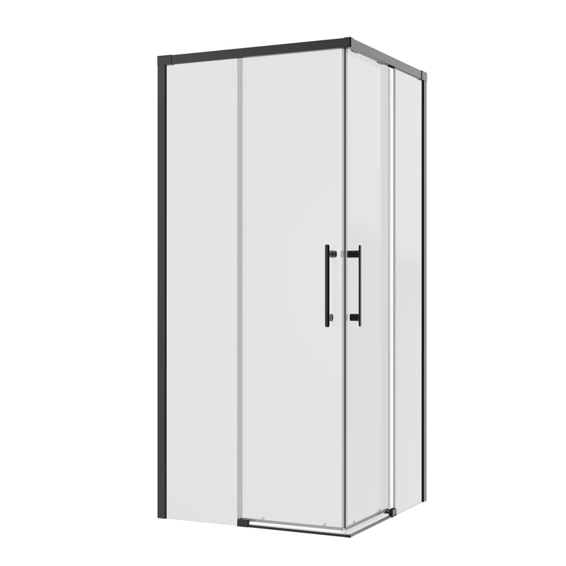 Kabina prysznicowa kwadratowa Remix 90 x 90 x 195 cm czarna Sensea