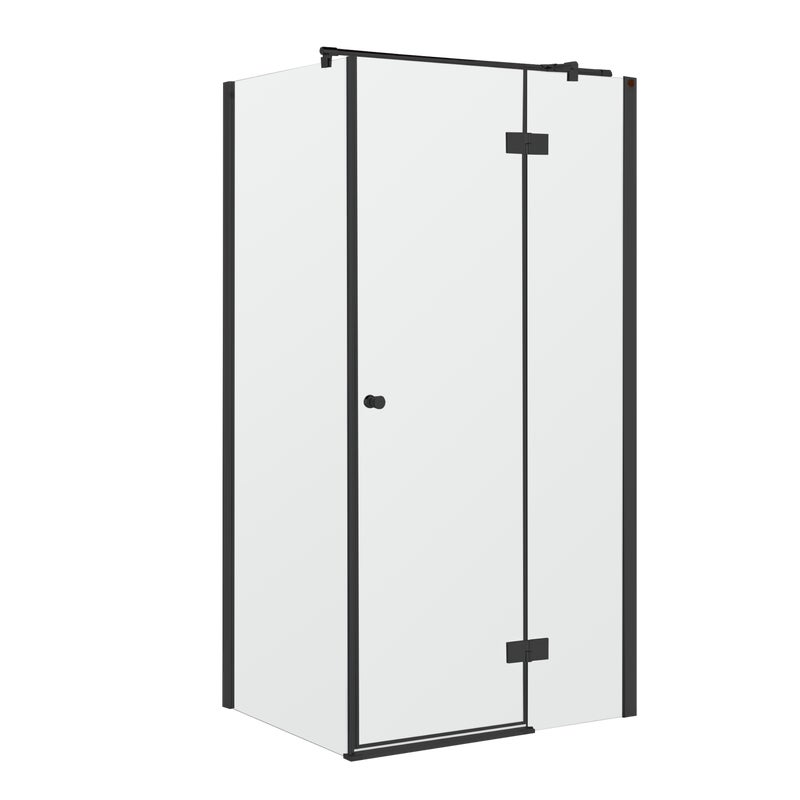 Kabina prysznicowa narożna prostokątna prawa Fresh Line 100x80x200cm czarna Sea-Horse