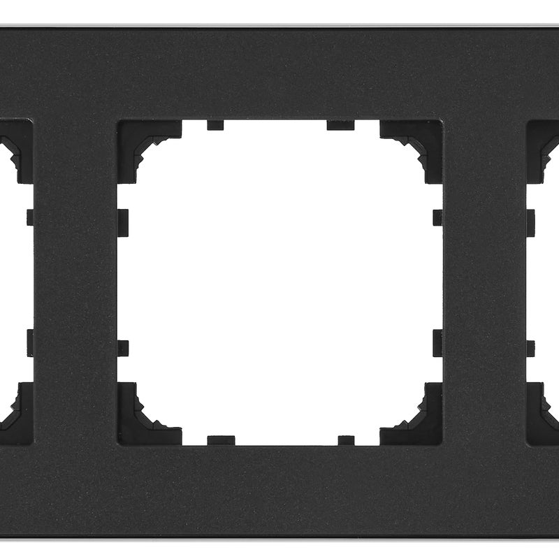 Ramka potrójna Simon 55 Duo czarna chrom Kontakt Simon