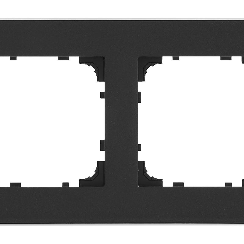 Ramka poczwórna Simon 55 Duo czarna chrom Kontakt Simon