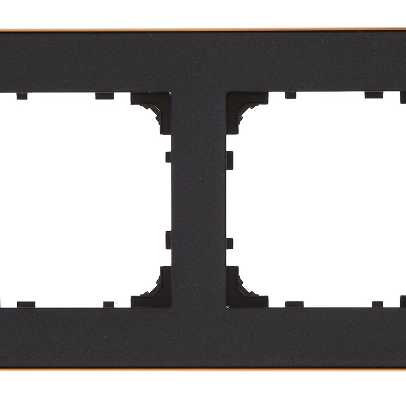 Ramka poczwórna Simon 55 Duo czarna złota Kontakt Simon