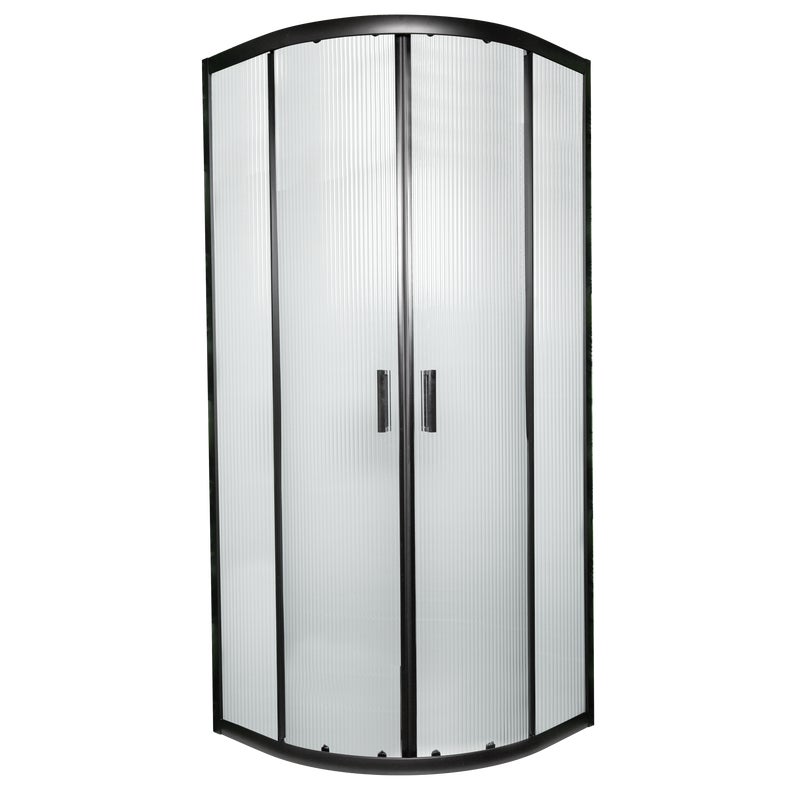 Kabina prysznicowa narożna 1/4 koła Soho Black 90x90x190 cm czarna Kerra