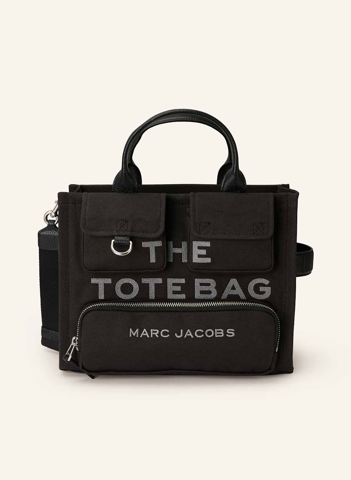 Marc Jacobs Torba Na Ramię The Cargo Canvas Medium Tote Bag schwarz