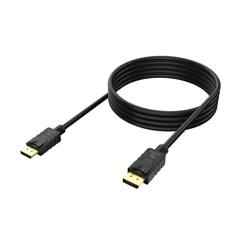 Akasa AK-CBDP27-20BK kabel DisplayPort 2 m Czarny AK-CBDP27-20BK