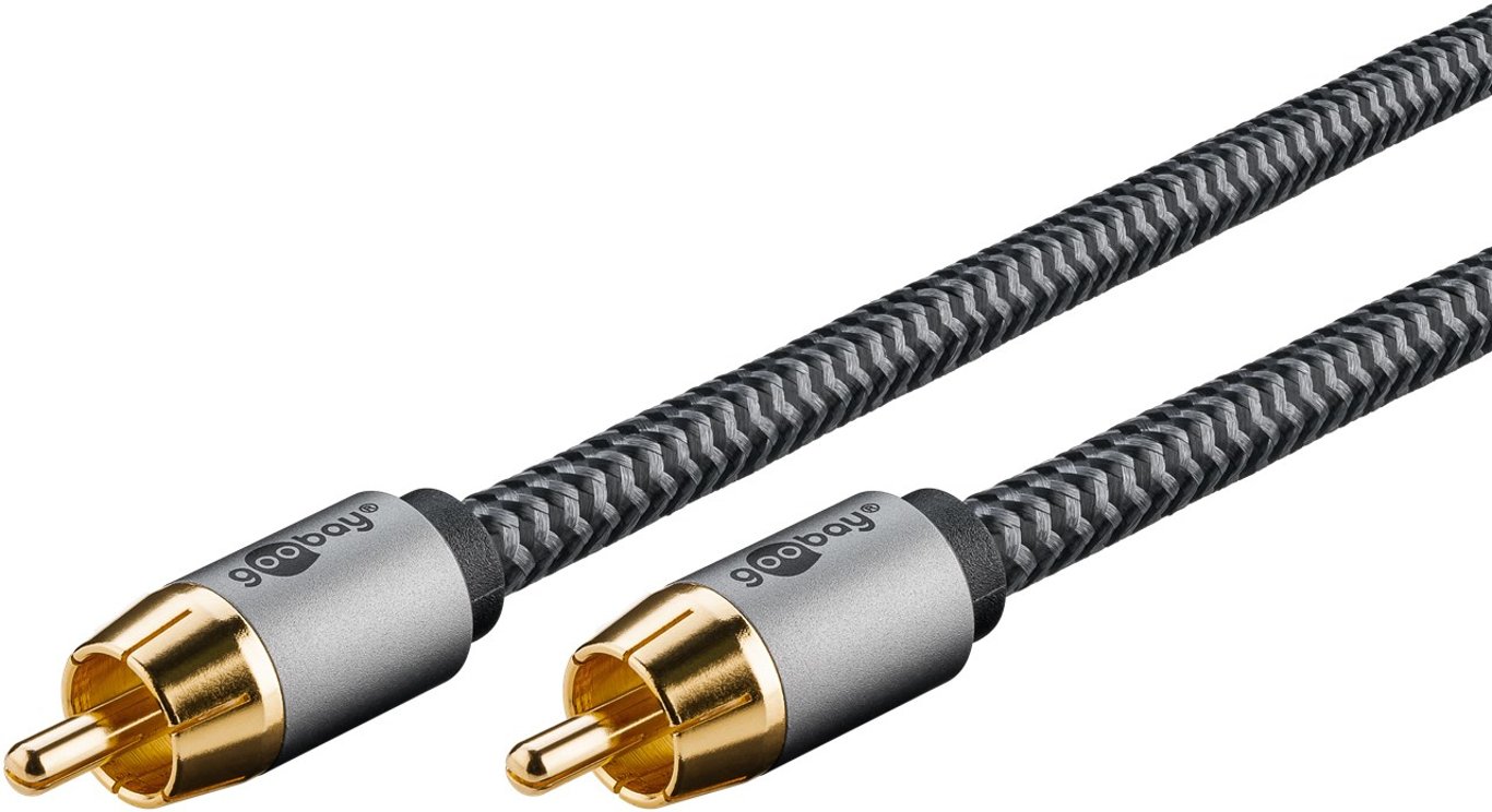Goobay 65296 kabel audio 5 m RCA Srebrny, Czarny 65298