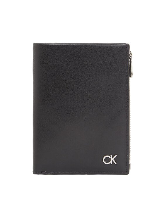 Calvin Klein Duży Portfel Męski Metal Ck K50K511688 Czarny