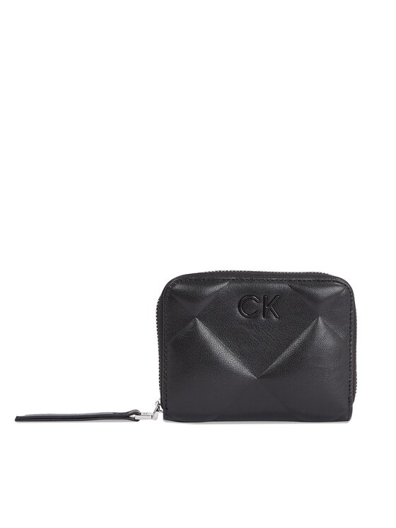 Calvin Klein Duży Portfel Damski Quilt K60K611783 Czarny