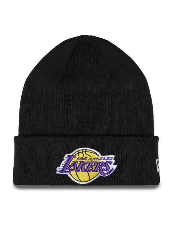 New Era Czapka Essential Cuff Beanie Los Angeles Lakers Hat 60348856 Czarny