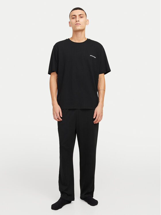 Jack&Jones Piżama Everest 12273633 Czarny Standard Fit