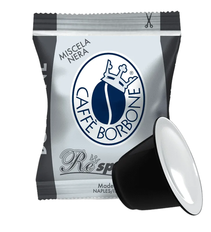 100 Kapsułek Caffè BORBONE Respresso BLACK Blend do Nespresso - Intensywne Espresso