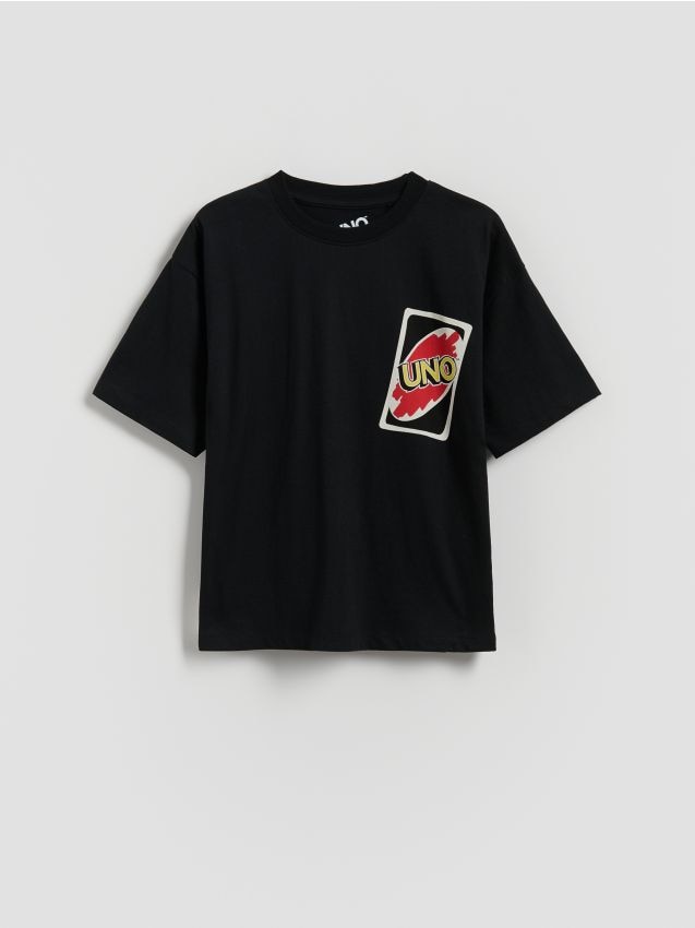 Reserved - T-shirt z nadrukiem - czarny