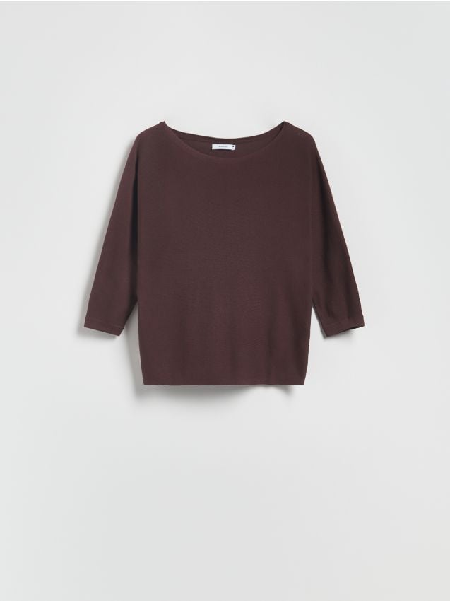 Reserved - Sweter z wiskozą - brązowy