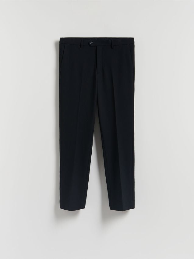 Reserved - Spodnie garniturowe z wiskozą - granatowy