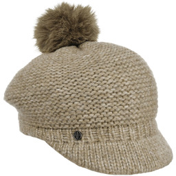 Czapka Kaszkiet Soft Pompom by Loevenich, beżowy, One Size
