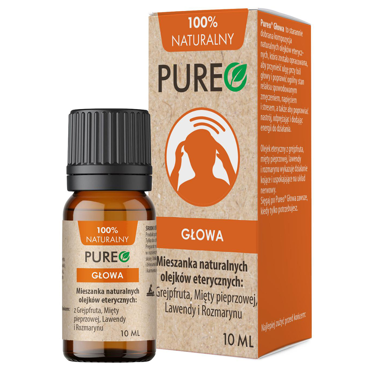 Pureo Głowa, mieszanka olejków eterycznych, 10 ml