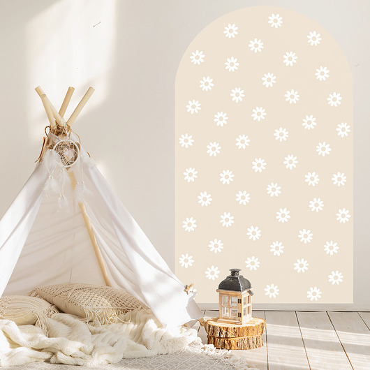 ŁUK LATTE - STOKROTKI - naklejka na ścianę