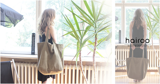 Big Lazy bag torba khaki / zieleń na zamek