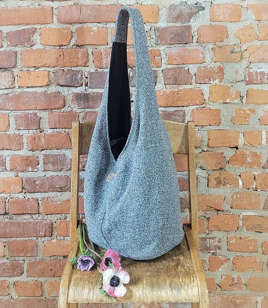 Boogi Bag szara torba hobo w stylu boho