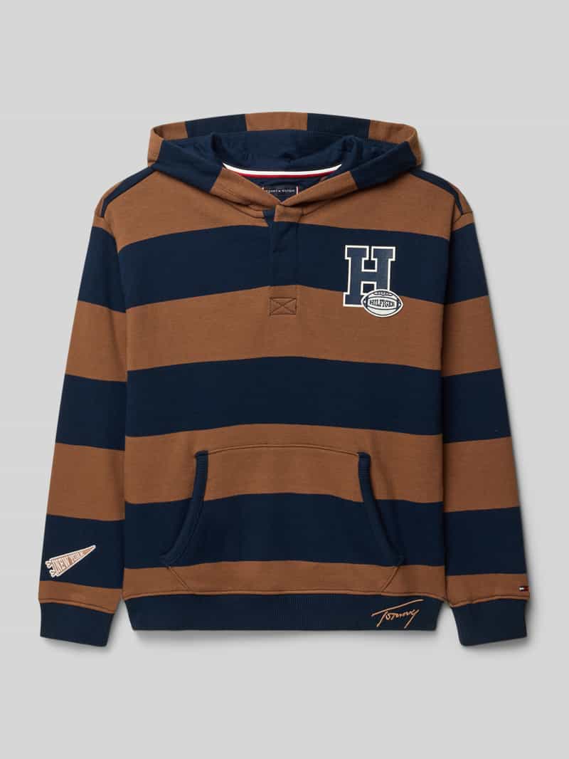 Bluza z kapturem o kroju regular fit z mieszanki bawełny