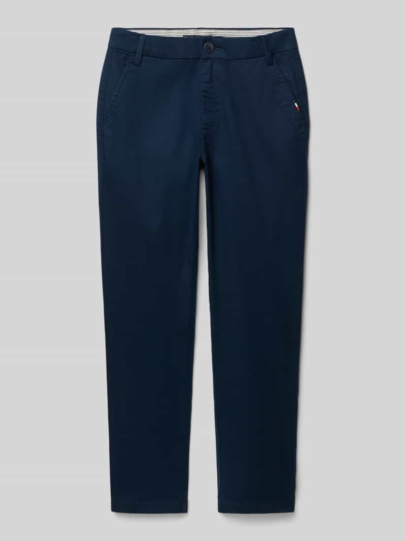 Chinosy o kroju slim fit z mieszanki bawełny
