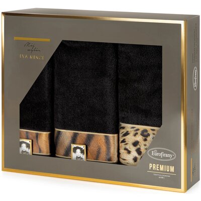 Zestaw ręczników Eva (23) Czarny (3 sztuki)