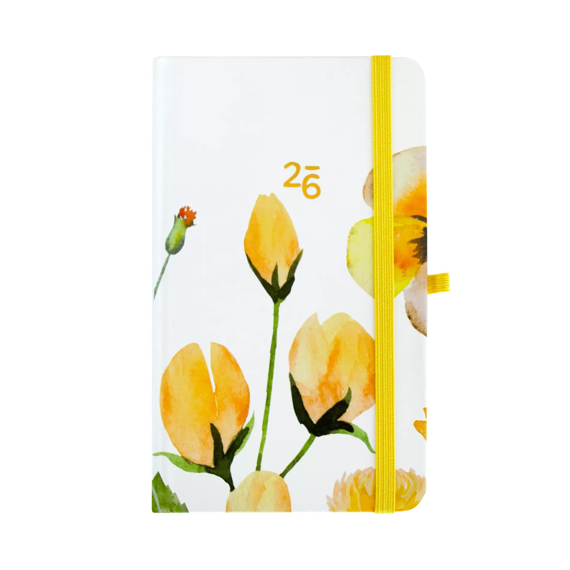 Dik Kalendarz 2026 kieszonkowy tygodniowy żółte Kwiaty - kalendarz