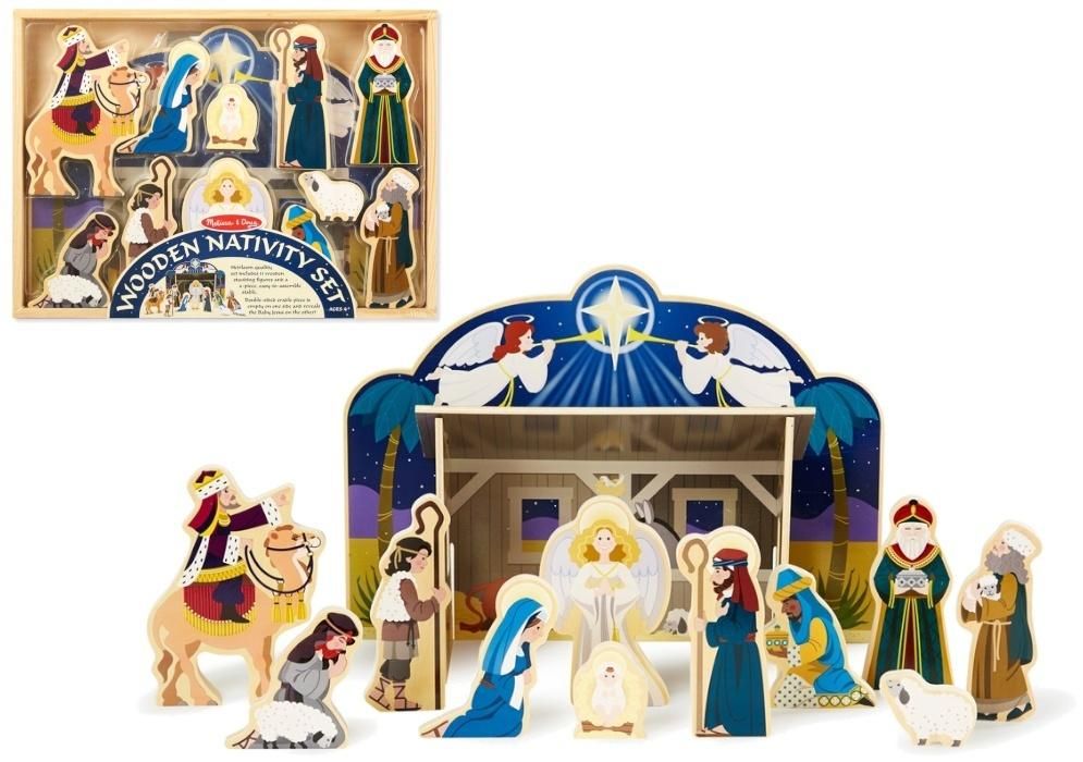 Szopka bożonarodzeniowa drewniana jumbo Melissa & Doug - zabawka