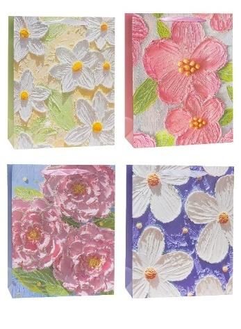 Torebka ozdobna 18x23x10cm brokat mix Rozette - artykuł papierniczy