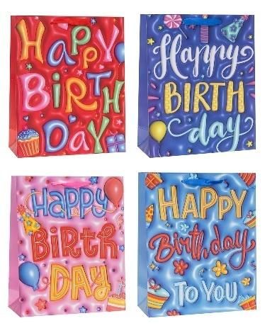 Torebka ozdobna 26x32x10cm party mix Rozette - artykuł papierniczy