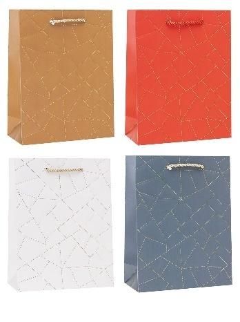 Torebka ozdobna 26x32x10cm hot-stamp mix Rozette - artykuł papierniczy