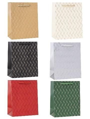 Torebka ozdobna 31x40x12cm hot-stamp mix Rozette - artykuł papierniczy