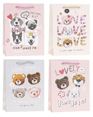 Torebka ozdobna 31x40x12cm dziecięce mix Rozette - artykuł papierniczy