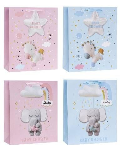 Torebka ozdobna 31x42x12cm dziecięce mix Rozette - artykuł papierniczy