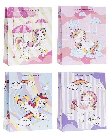 Torebka ozdobna 18x23x8cm hot-stamp mix Rozette - artykuł papierniczy