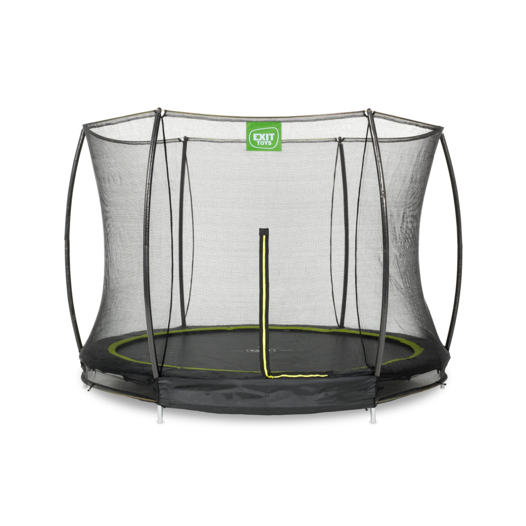 Exit Trampolina naziemna Silhouette ø244cm z siatką zabezpieczającą czarna