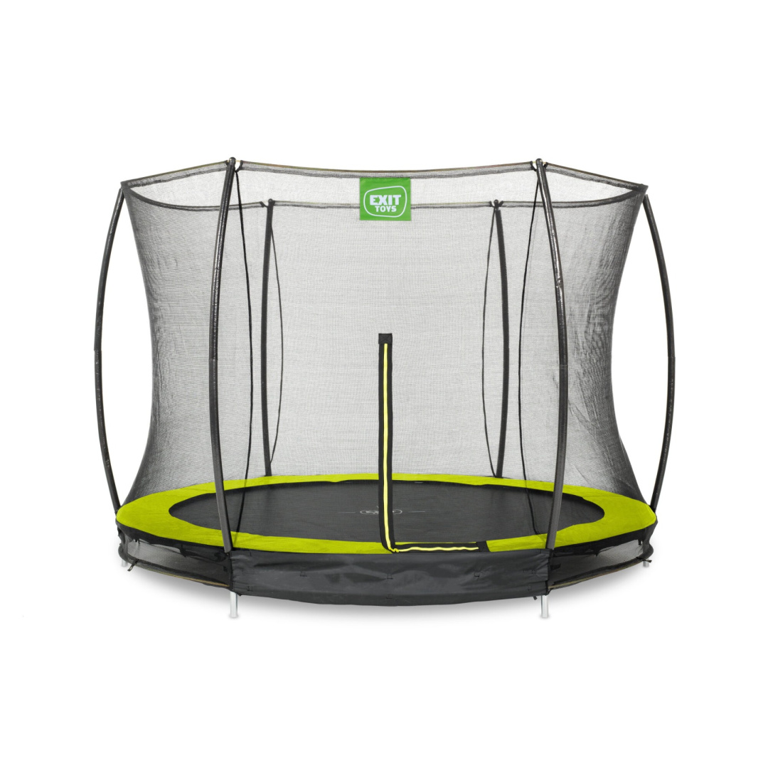 Exit Trampolina naziemna Silhouette ø244cm z siatką zabezpieczającą zielona