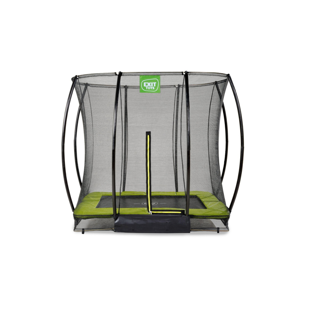 Exit Trampolina naziemna Silhouette 153x214cm z siatką zabezpieczającą zielona