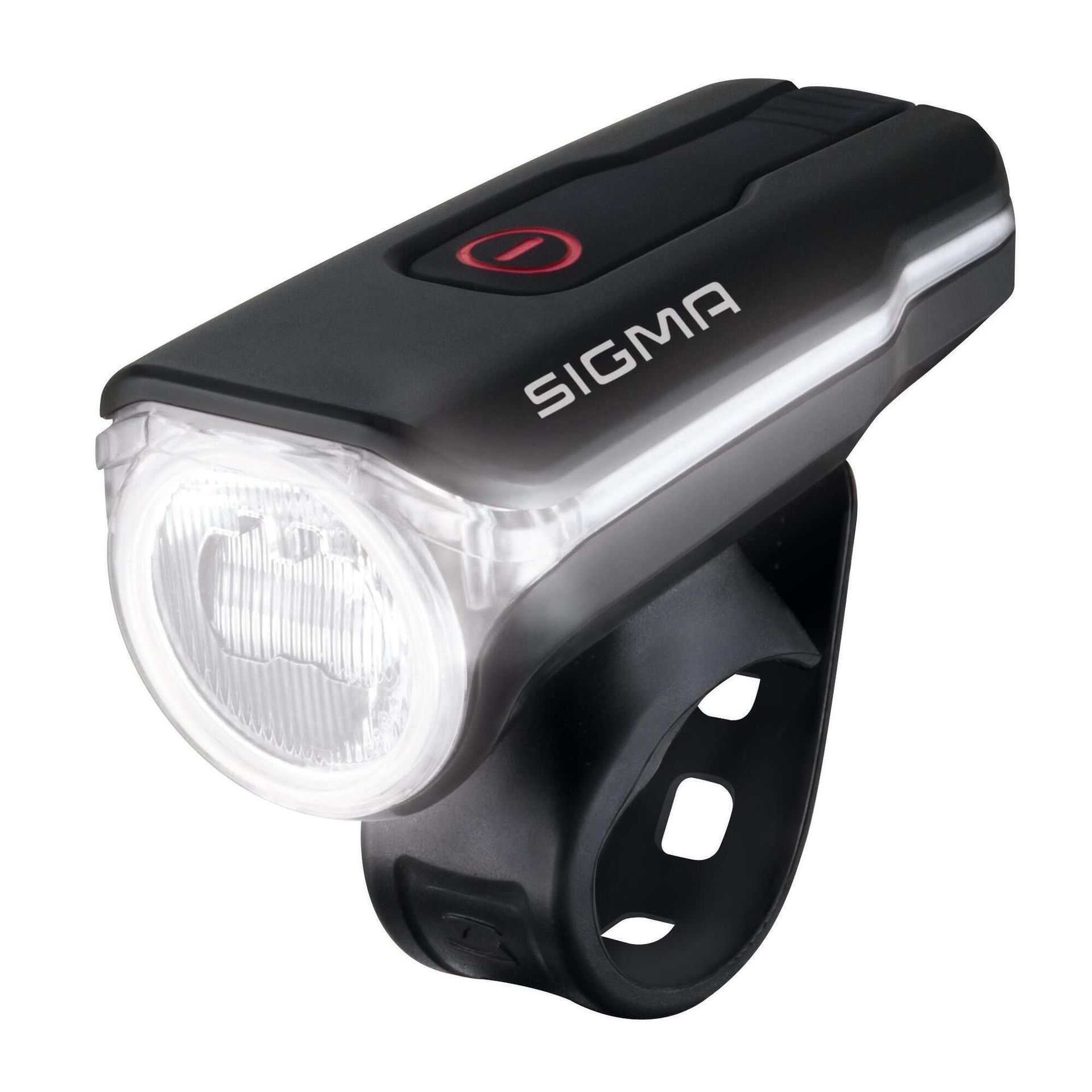 Sigma Aura 60 USB LED lampa przednia, czarna, One Size 17700