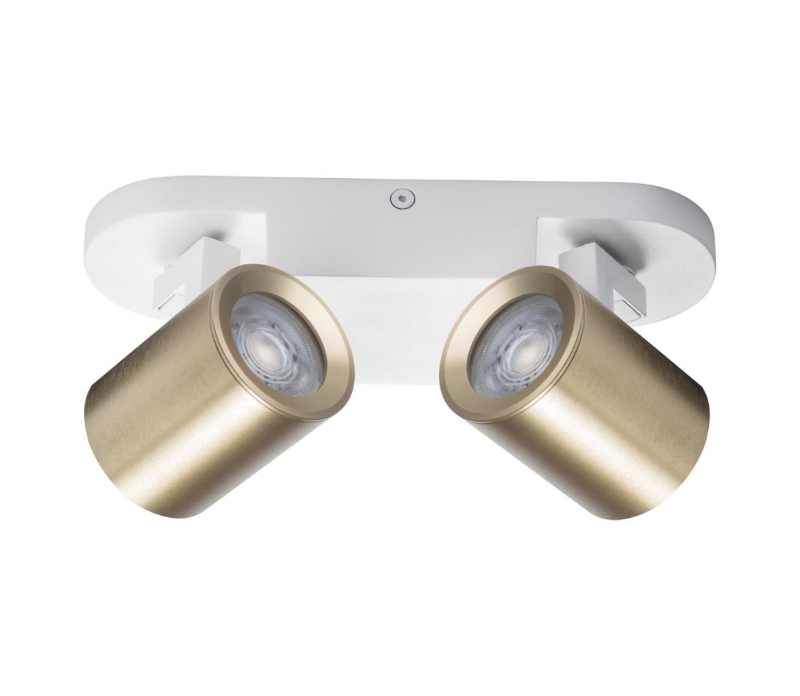 Kanlux 38965 - Oświetlenie punktowe LAURIN 2xGU10/10W/230V mosiądz/biały
