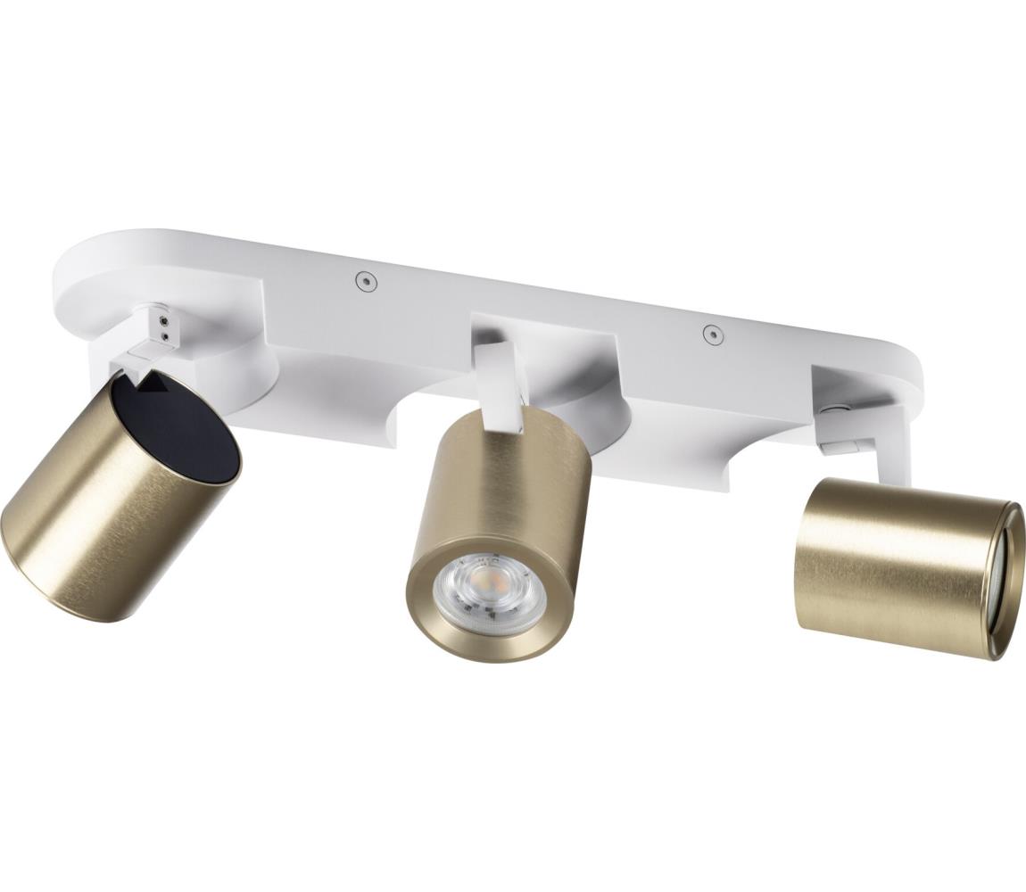 Kanlux 38966 - Oświetlenie punktowe LAURIN 3xGU10/10W/230V mosiądz/biały